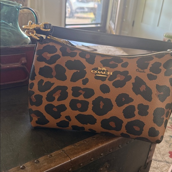 Coach Tan and Black Animal Print Bag - Picture 4 of 5